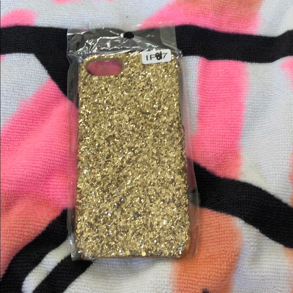 iPhone 7/8 gold glitter case